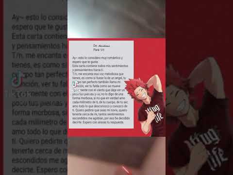 [°Una carta de Kirishima para vos°] Autor:@el_pie.izquierdo_de_kiri
