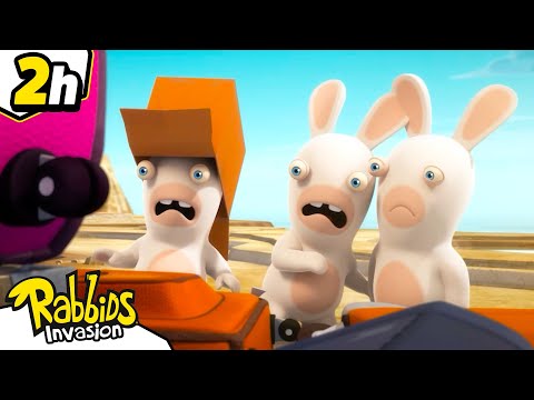 Why are the Rabbits so shocked? 🤔 | RABBIDS INVASION 🐰 | 2H Compilation | Cartoon for kids