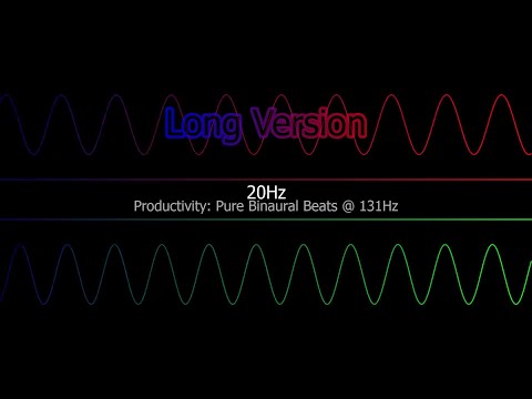 Productivity: Pure Binaural Beats - Beta - 20Hz@131Hz - Long version