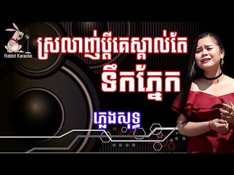 ស្រលាញ់ប្តីគេស្គាល់តែទឹកភ្នែក ភ្លេងសុទ្ធ - Karaoke Khmer Cover By PSR-S950