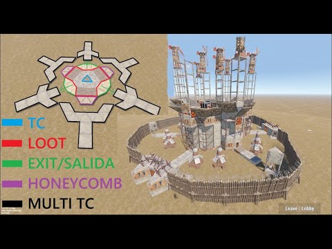 Anubis . Zerg base 15+  I Rust gameplay I Rust Tutorial I Guia Casas #6