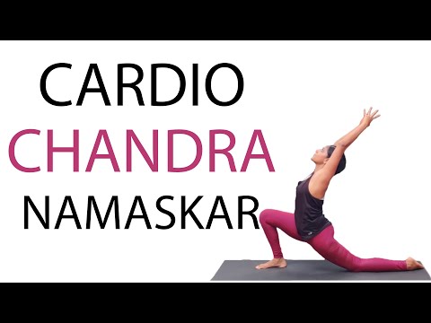 Cardio Yoga Workout | 12 Rounds of Chandra Namaskar | Moon Salutations | Yoga for Weightloss