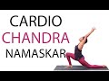 Cardio Yoga Workout 12 Rounds Of Chandra Namaskar Moon Salutations Yoga For Weightloss