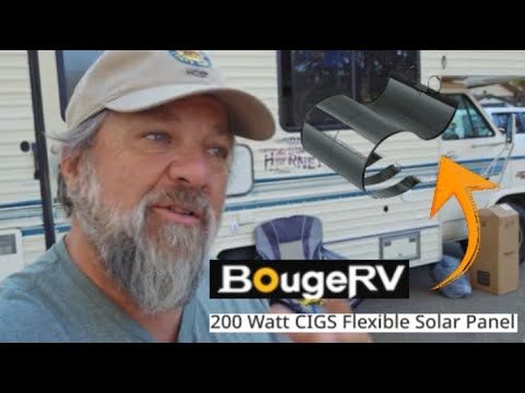 BougeRV Yuma 200W CIGS Thin-Film Flexible Solar Panel, The Most Flexible Solar Panel with Tape for Easy Installation video review thumbnail