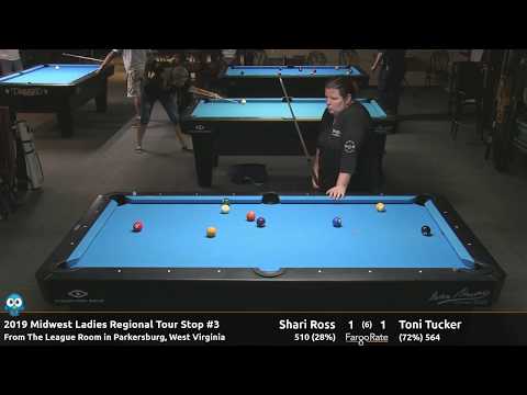 Shari Ross vs Toni Tucker (4th place match) - 9 Ball - 2019 MLRT Stop #3