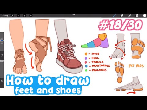 how to EASILY draw FEET and SHOES! | Full Drawing Tutorial - Art Bootcamp #18/30