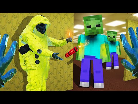 REAL MINECRAFT ZOMBIES in The Backrooms?! (Bonelab Mod)