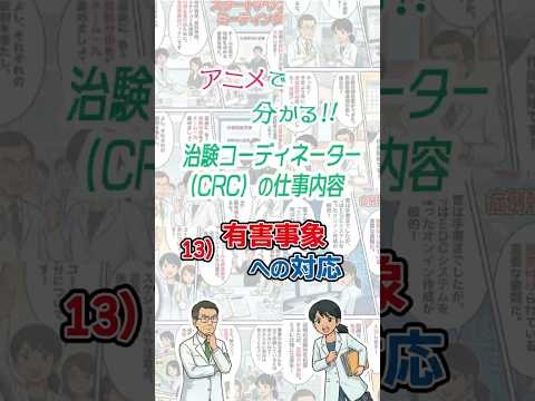 アニメで分かる！！治験コーディネーター（CRC）の仕事内容　13）有害事象への対応