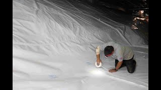 Watch video: Waterproofing Massive Crawl Space- Lake...