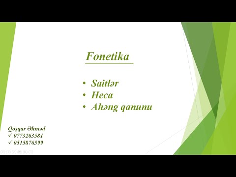 Fonetika. Yeni qaydalar (1-ci hissə)