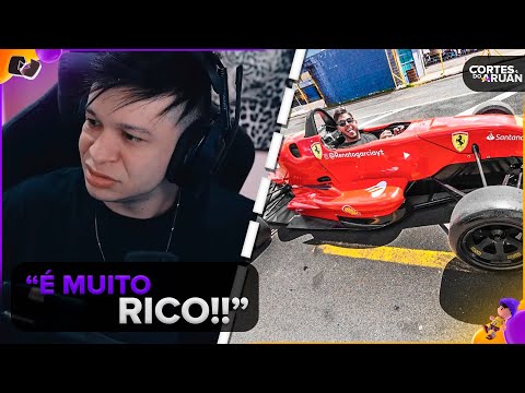 ARUAN REAGE: ESSE É MEU CARRO NOVO! FORMULA 1 (RENATO GARCIA) - Cortes do Aruan