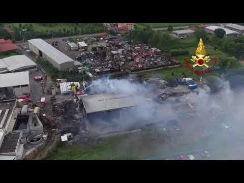 Newsbiella - Incendio a Gaglianico, le immagini dei Vigili del fuoco