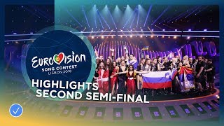 Highlights of the second Semi-Final - Eurovision 2018