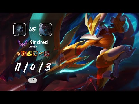 Kindred Jungle vs Maokai - NA Master Patch 13.9