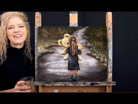Learn How to Paint LOST AND FOUND with Acrylic - Paint & Sip at Home - Figure Step by Step Tutorial