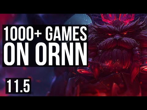 ORNN vs SION (TOP) | 1000+ games, 1.6M mastery, 6/1/2, Dominating | BR Grandmaster | v11.5