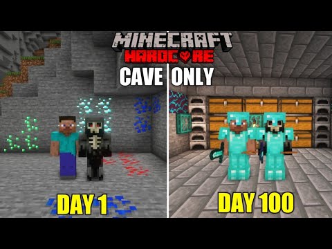 WE SURVIVED 100 DAYS IN CAVE ONLY WORLD IN MINECRAFT HARDCORE(Hindi) | LordN Gaming