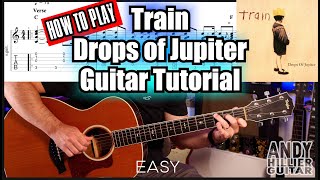 How to play Train - Drops of Jupiter Guitar Tutorial with Tabs