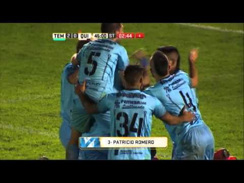 Gol de Romero. Temperley 2 - Quilmes 0. Fecha 11. Primera División 2016