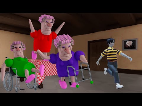 GRUMPY GRAN Run! (SCARY OBBY) EASY Mode First Place Roblox Full Walkthrough