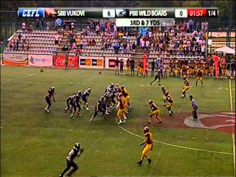 SAAF/CEFL Finals SBB Vukovi Beograd vs. PBB Wild Boars Kragujevac 42:0 7.7.2013. PART 1