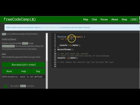 Local Scope And Functions Freecodecamp Basic Javascript