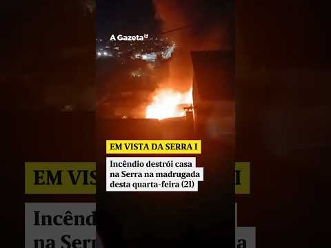 Incêndio destrói casa na Serra   #shorts #noticias