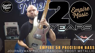 Video thumbnail for Fender Custom Shop Empire 58 Precision Bass - Journeyman Relic/Charcoal Frost Metallic by Empire Music