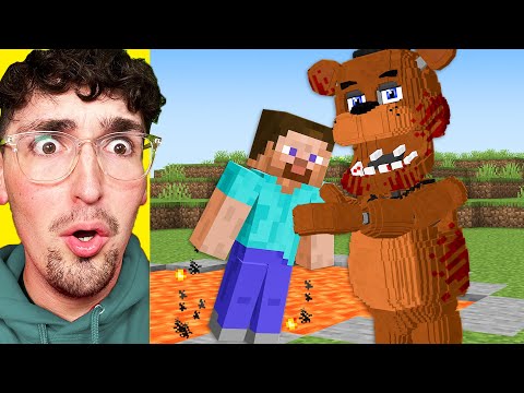 Shark scares friend in FNAF Minecraft