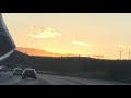 Driving Las Vegas Skyline At Sunset