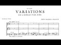 John Barnes Chance Variations On A Korean Folk Song Score Video