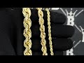 10k Yellow Gold Rope Chain Necklace