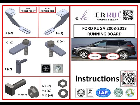 ford kuga 2008-2013 running boards installation / yan basamak montajı