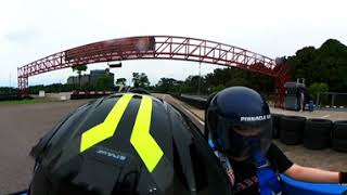 360 Video! | First time Trying Pinnacle Go Kart Track with my girlfriend in dual seater kart
