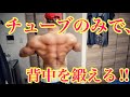 チューブで鍛える背中トレ‼️‼️【家トレ】