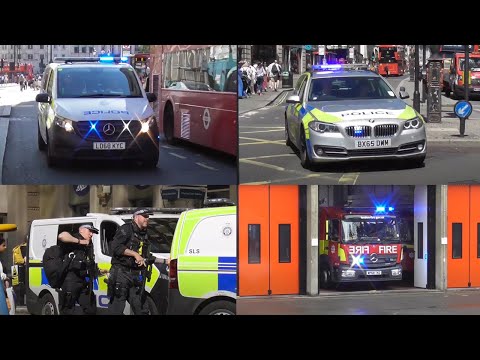 *LARGE RESPONSE* - Incident At Charing Cross Station! Police, Fire & Ambulance Vehicles Responding!!