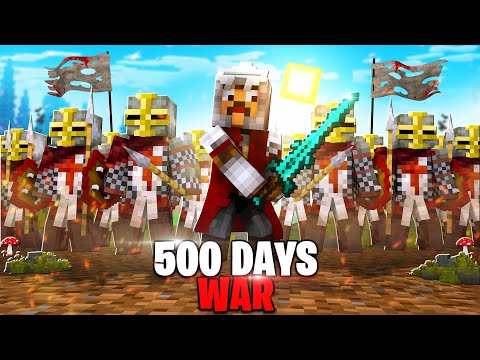 I Survived 500 Days at WAR in Medieval Minecraft...
