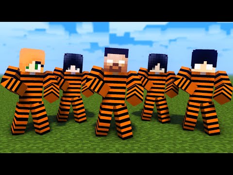 MONSTER SCHOOL : PRISON HEROBRINE FAMILY DANCE JOANA MEME - MINECRAFT ANIMATION