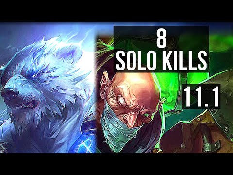 VOLIBEAR vs SINGED (TOP) | Quadra, 8 solo kills, 67% winrate, Godlike, 14/4/7 | BR Master | v11.1