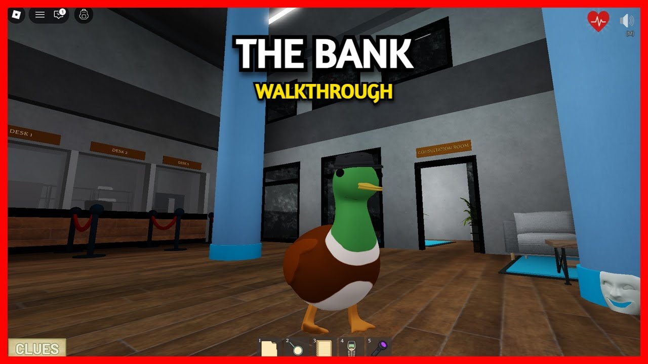 Roblox Detective Duck THE BANK Walkthrough
