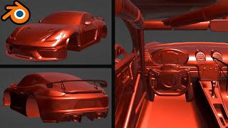 Speed modelling of Porsche 718 Cayman GT4 RS CS in blender (Part 2)