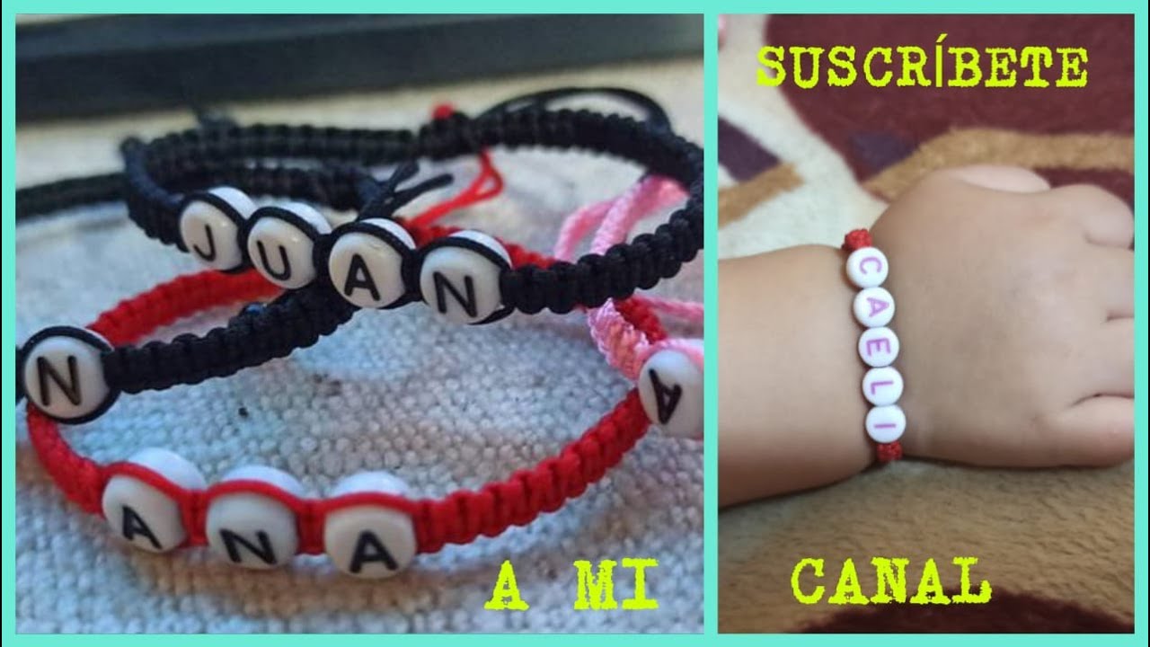 pulsera con nombre || FACIL paso a paso || Hilo macramé