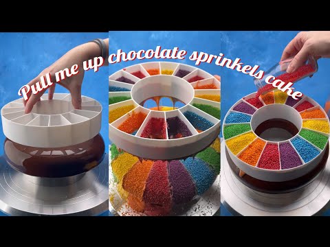 Pull me up donut rainbow cake - Tsunami Cake - Tiktok Foodie beats Cake - Tsunami donut cake