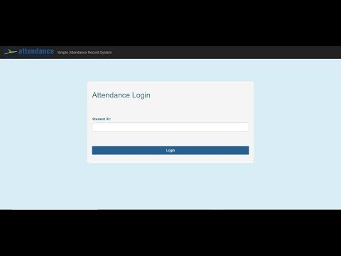Simple Attendance Record System using PHP With Source Code | Source Code & Projects