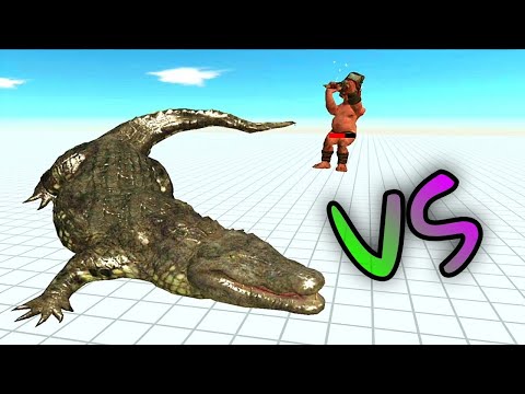 CRAZY ORG LORD vs GIANT CAIMAN - Animal Revolt Battle Simulator