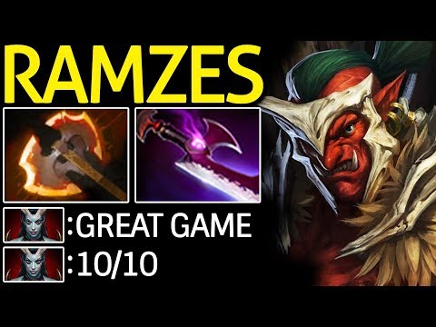 RAMZES Dota 2 [Troll Warlord] VS Queen of Pain by W33 | Great Game