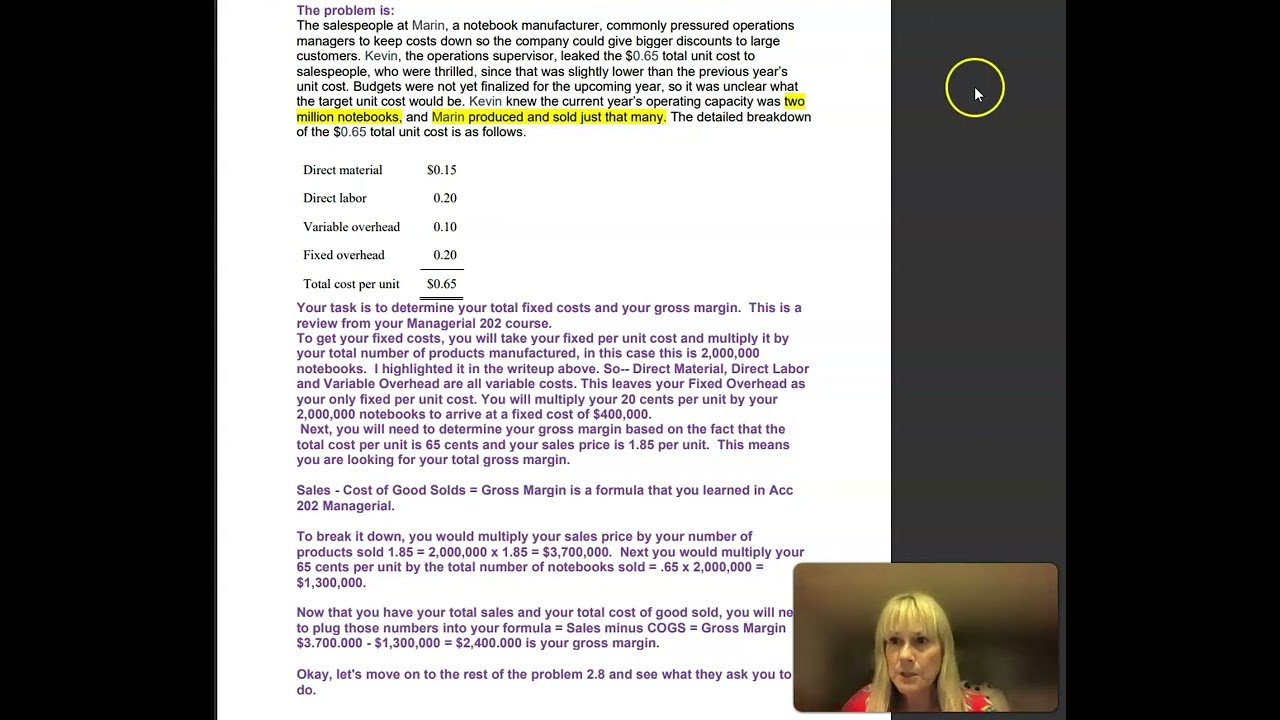Acc 311 Problem Set 1 Sample Problem Walkthrough Video
