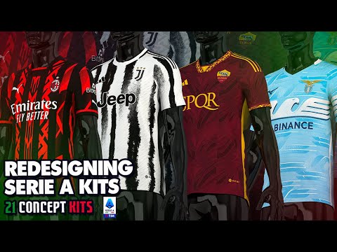 I Redesigned Serie A Kits | Concept Football Kits by Noah Qehzy