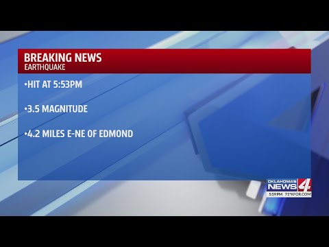 3.5 magnitude earthquake near edmond