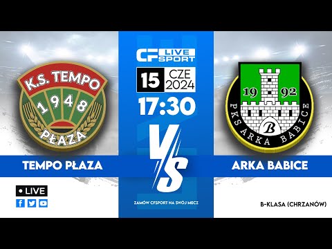LIVE: Tempo Płaza 🥇 - Arka Babice 🥈 (mecz o mistrzostwo i awans do A-klasy)